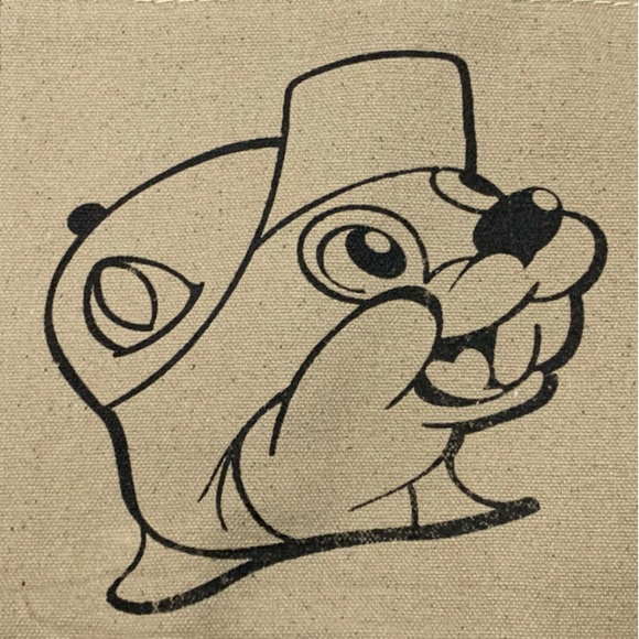 NWT BUC-EE’S Mini Canvas Tote Bag - Black and Brown - Reusable - Picture 2 of 6